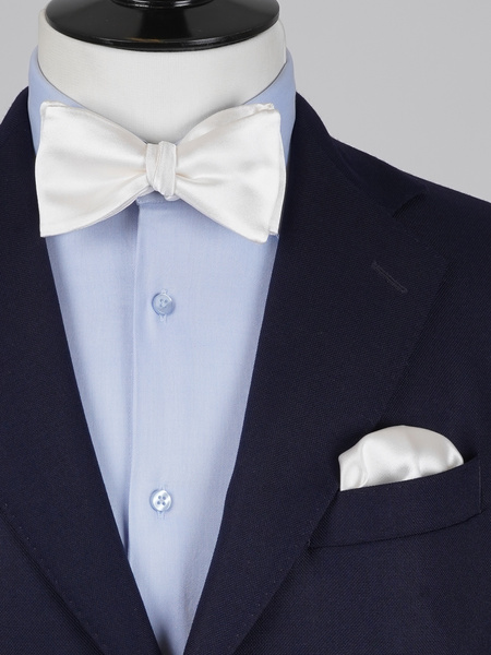 Selbstbinder Weiße Fliege & Einstecktuch