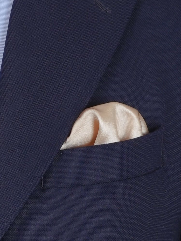 Selbstbinder Champagnerfarbene Fliege & Einstecktuch