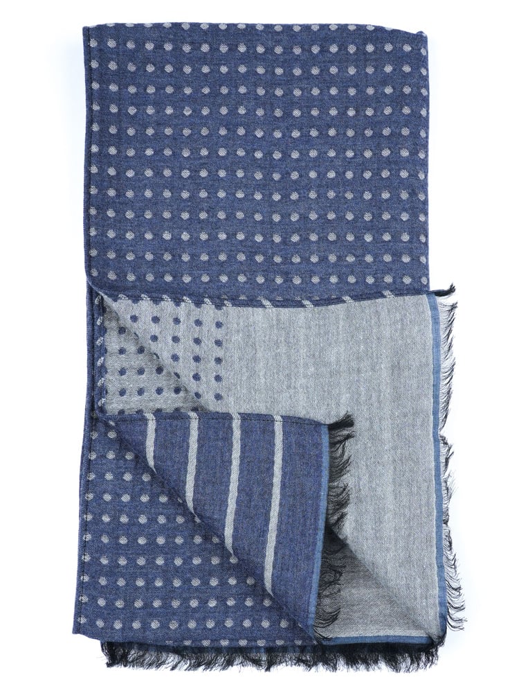 Sötétkék gyapjúsál Rasiglia