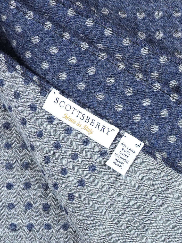 Sötétkék gyapjúsál Rasiglia