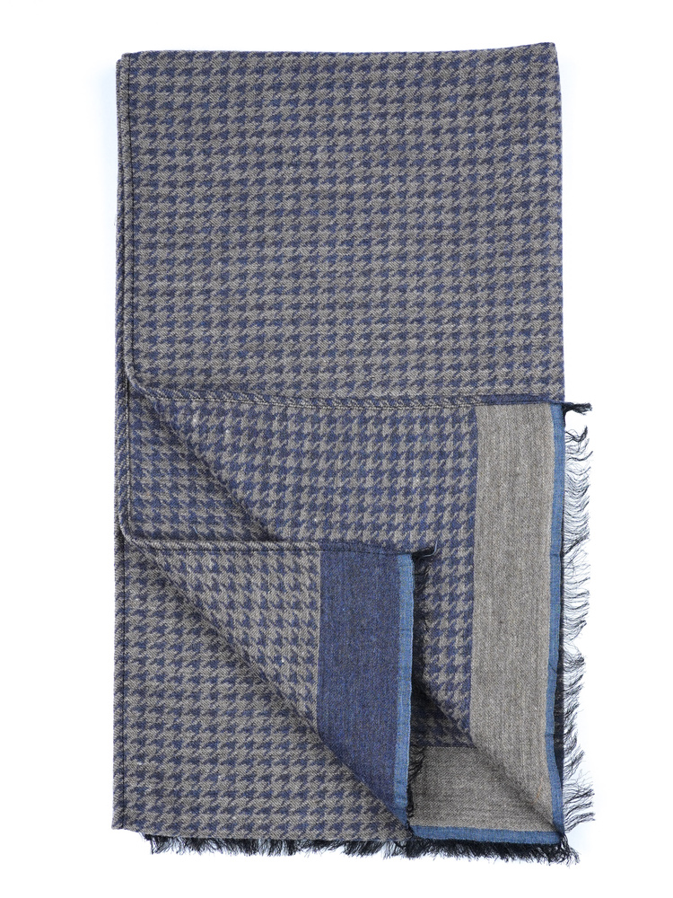 Sötétkék gyapjúsál Giulio