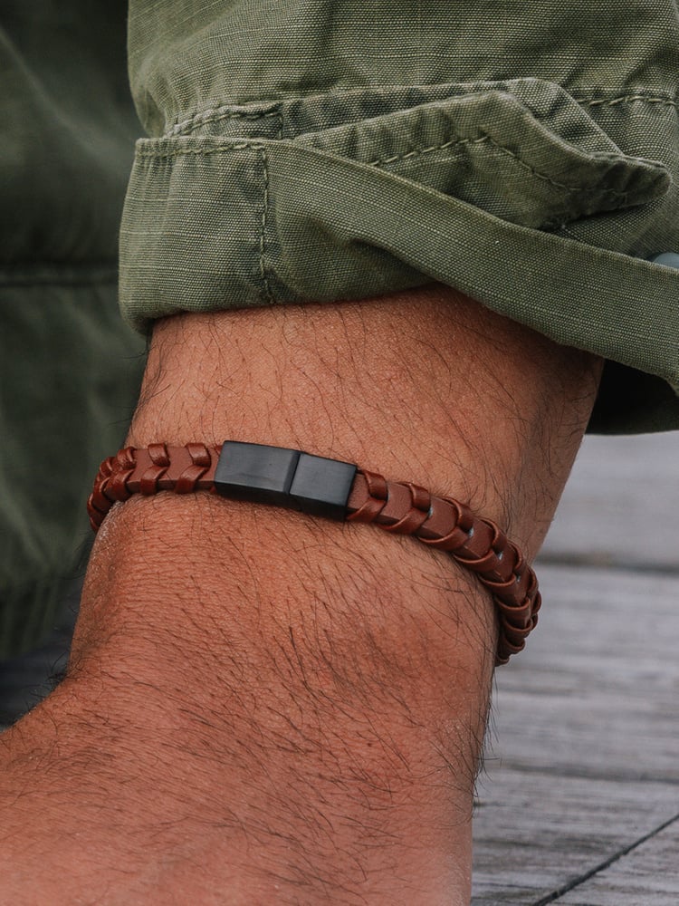 Brown Leather Bracelet Philip