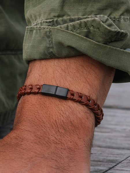 Brown Leather Bracelet Philip